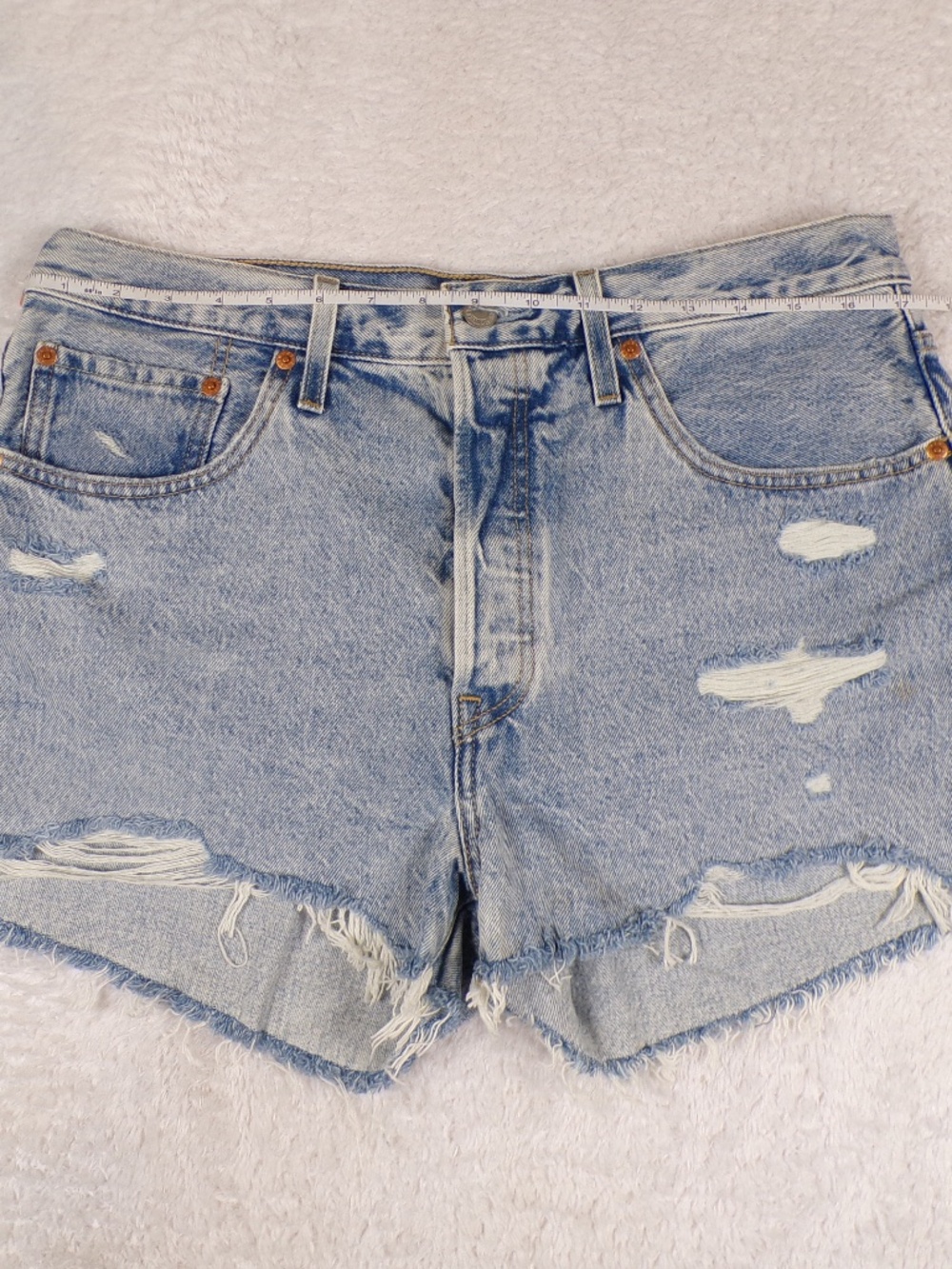 501 XX Original Fit High Rise Women's Denim Shorts Red Tag "E" PC9-56327-0235 - Picture 2 of 9